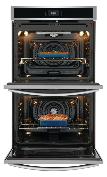 Four mural double électrique Frigidaire Gallery de 30 po et de 5,3/5,3 pi³ avec convection totale - Résistant aux taches…