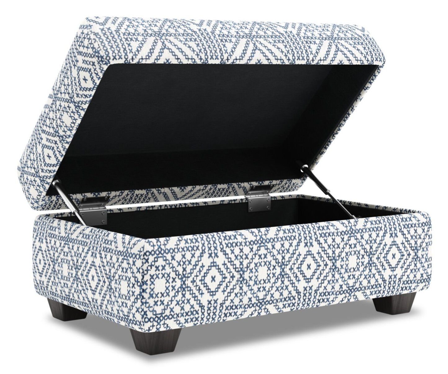Fabriqué au Canada Pouf de rangement personnalisable The Trunk 39 en tissu - Ink multicolore | Pouf de rangement The Trunk de Sofa Lab de 39 po fabriqué au Canada en tissu - Ink multicolore | TRUN1156