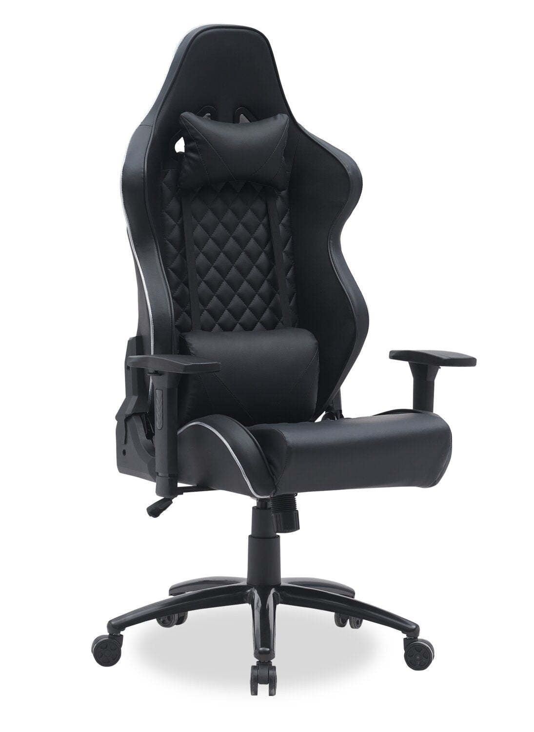 Fauteuil de jeu ergonomique Falcon 30" avec haut-parleurs Bluetooth intégrés et éclairage LED - Noir | Fauteuil de jeu ergonomique Falcon de 30 po avec haut-parleurs Bluetooth intégrés et éclairage à DEL - noir