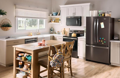 Whirlpool 36 20 pi3 Réfrigérateur de profondeur comptoir à portes françaises - acier inoxydable noir - WRFC2036RV | Réfrigérateur Whirlpool de 20 pi3 et de 36 po de profondeur comptoir à portes françaises - acier inoxydable noir - WRFC2036RV | WRFC20RV