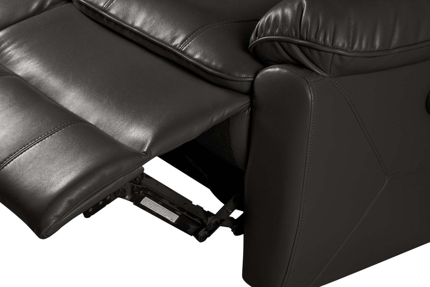 Causeuse à inclinaison électrique Chandler 60 en tissu d'apparence cuir - Gris | Causeuse à inclinaison électrique Chandler de 60 po en tissu d'apparence cuir - gris