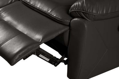 Causeuse à inclinaison électrique Chandler 60 en tissu d'apparence cuir - Gris | Causeuse à inclinaison électrique Chandler de 60 po en tissu d'apparence cuir - gris