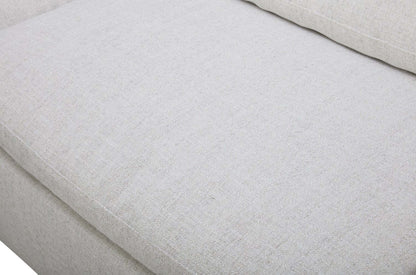 Causeuse à inclinaison électrique Sky Modular 91,5 en tissu avec coussins amovibles en duvet de plumes - Nathan Wheat | Causeuse à inclinaison électrique modulaire Sky de 91,5 po en tissu avec coussins amovibles en couette et plumes - blé Nathan