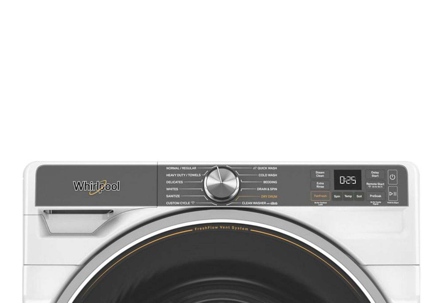 Laveuse Whirlpool à chargement frontal de 5,8 pi³ avec système de ventilation FreshFlowMC et lavage intelligent par IA - WFW6720RW | WFW6720W