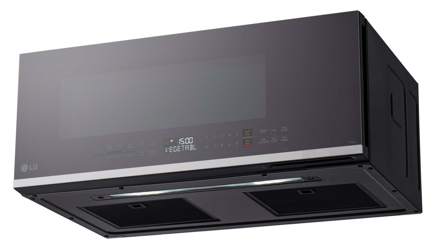 LG 1,3 Cu. Fort. Four à micro-ondes intelligent à profil bas avec cuisson par capteur - MVEF1337F | Quatre à micro-ondes à hotte intégrée intelligente à profil bas LG de 1,3 pi3 avec cuisson par capteur - MVEF1337F | MVEF133F