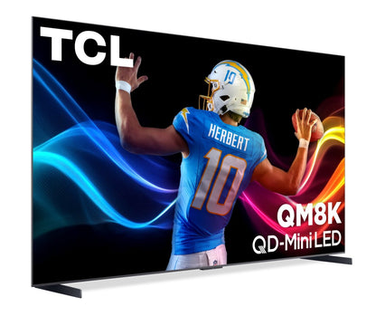 TCL 98 QM8K QLED QD Mini-LED 4K UHD Smart Google TV (98QM8K) – Modèle 2025 | Téléviseur intelligent QLED Mini DEL QD TCL QM8K UHD 4K de 98 po avec Google TVMC (98QM8K) - modèle 2025