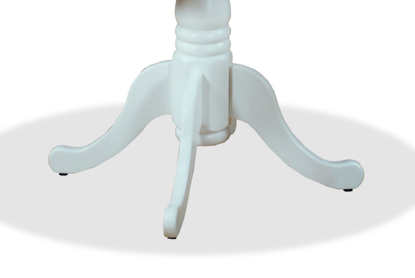 Table de salle à manger à abattants Hana, bois, base sur pied, 40 W - bicolore blanc et naturel | Table de salle à manger Hana de 40 po (L) à abattant, en bois et avec base piédestal - deux teintes, blanc et naturel