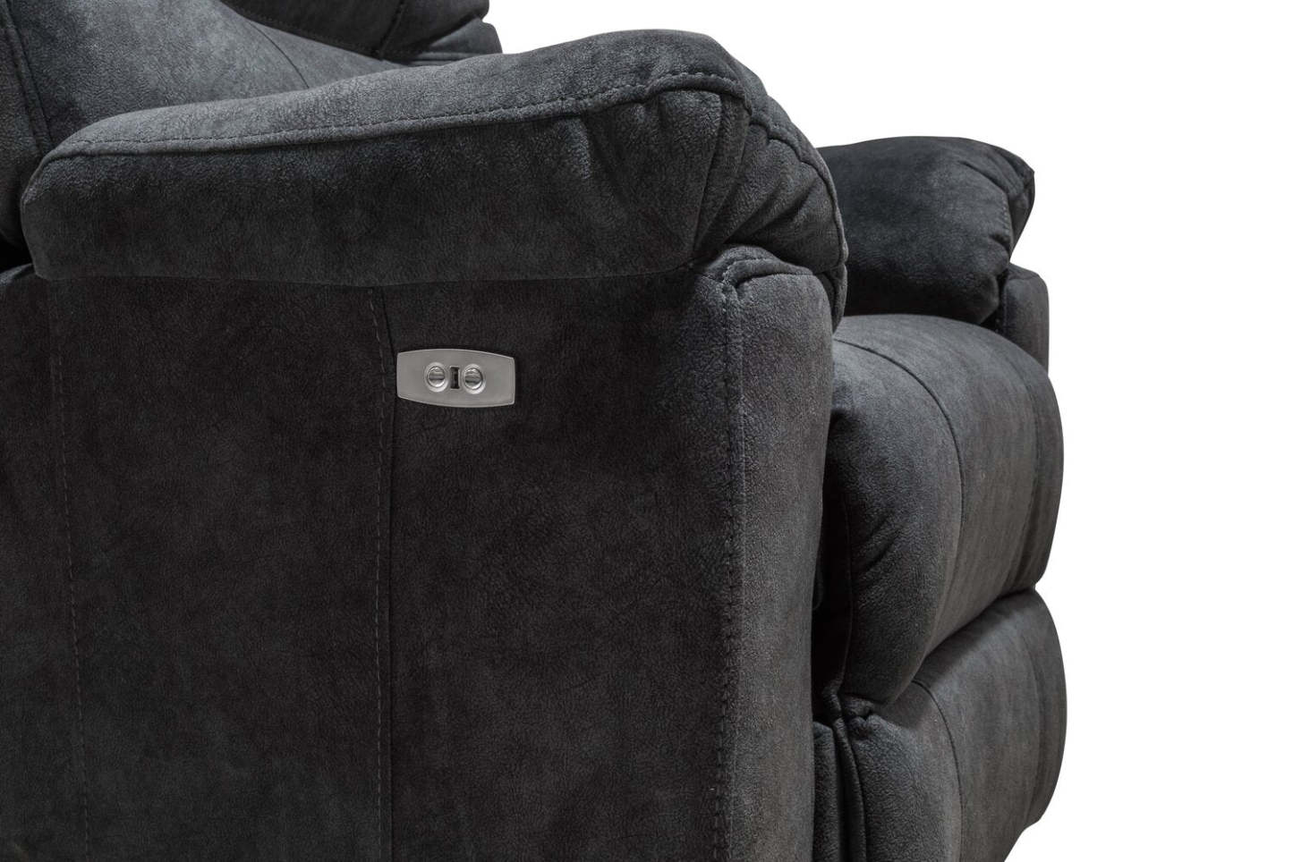 Fauteuil à inclinaison électrique Gybson de 38 po fabriqué au Canada en tissu - gris graphite