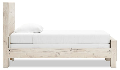 Lit à panneaux Derekson avec tête de lit et cadre pour enfants, blanc rustique - taille simple | Lit à panneaux Derekson pour enfants avec tête de lit et cadre de lit, blanc rustique - format lit simple