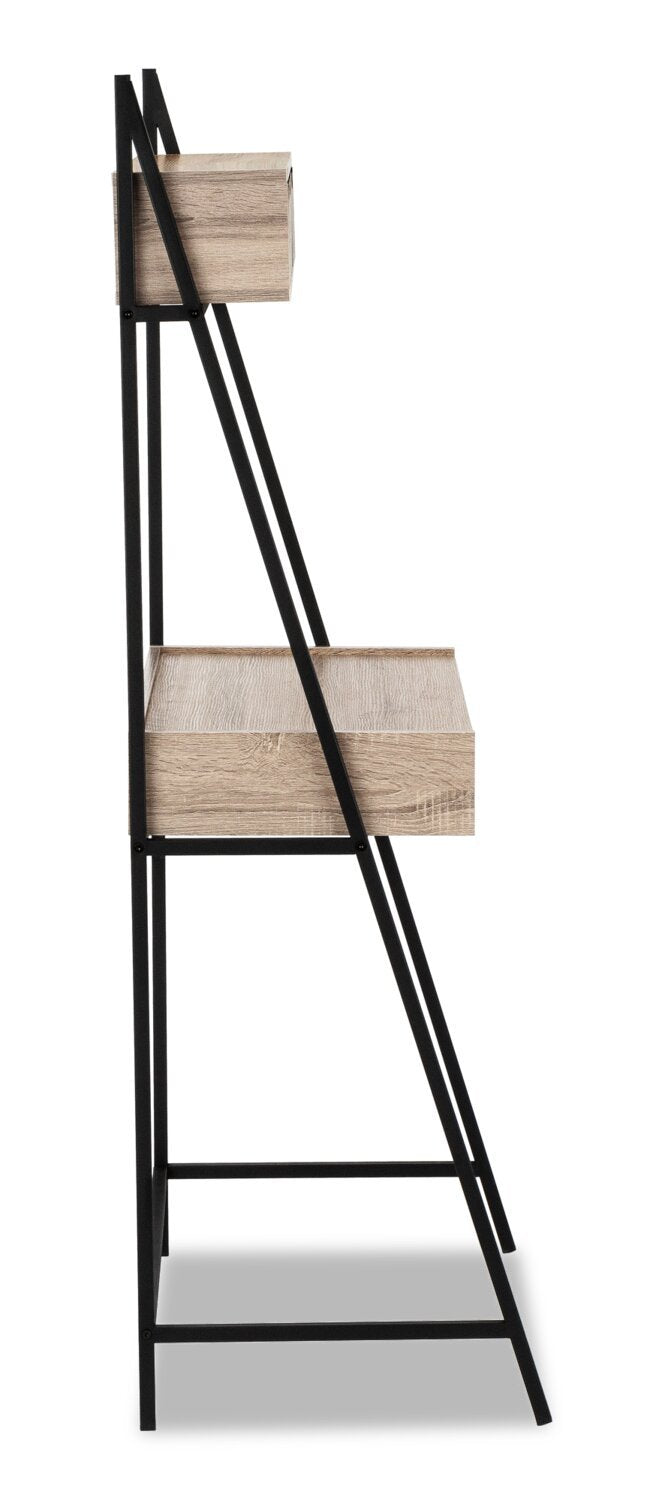 Bureau compact Norris 31.5 avec 4 tiroirs - Taupe|Bureau compact Norris de 31,5 po à 4 tiroirs - taupe