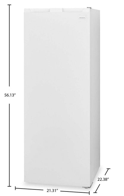 Frigidaire 7 Cu. Fort. Congélateur vertical prêt pour le garage - Blanc - FFUE0725AW | Congélateur vertical Frigidaire de 7 pi³ qui convient à une installation dans un garage - blanc - FFUE0725AW | FFUE072W