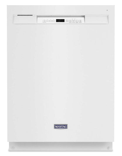 Lave-vaisselle encastrable à commande frontale Maytag 24, 50 dBA - Blanc - MDB4949SKW | Lave-vaisselle encastré Maytag de 24 po et de 50 dBA avec commandes à l'avant - blanc - MDB4949SKW