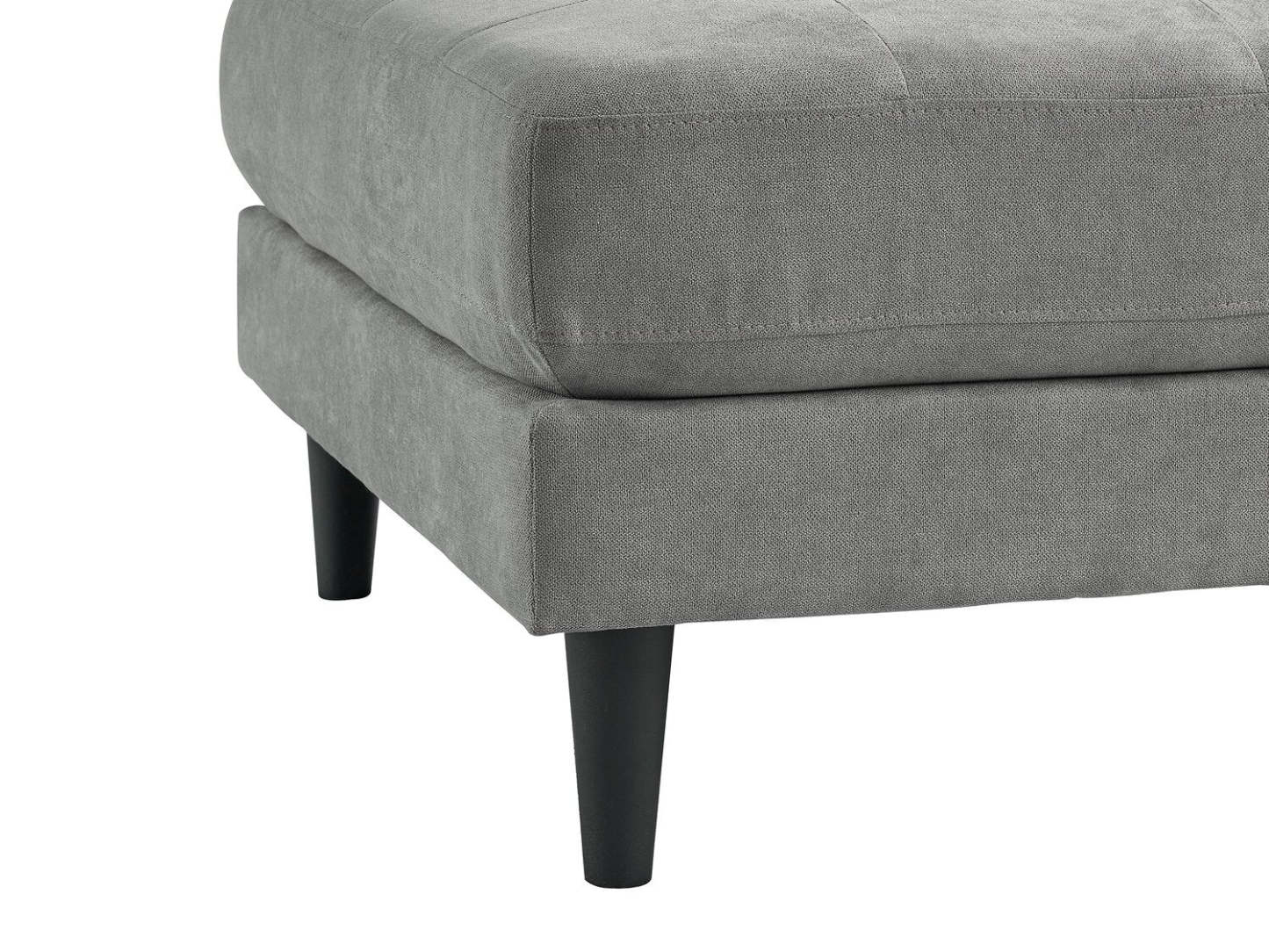 Ottomane en tissu Metro 63 avec coussin capitonné - Gris | Pouf Metro de 63 po en tissu avec coussin capitonné - gris