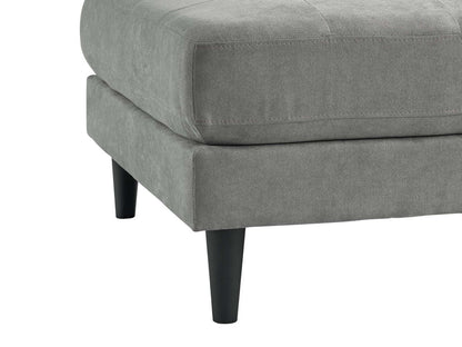 Ottomane en tissu Metro 63 avec coussin capitonné - Gris | Pouf Metro de 63 po en tissu avec coussin capitonné - gris