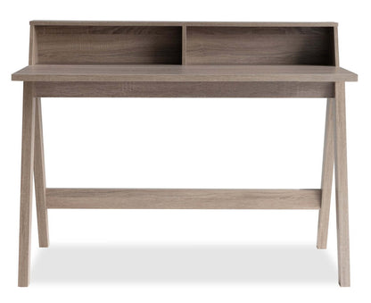 Bureau d'ordinateur Igor 47.25 avec 2 compartiments - Taupe|Bureau d'ordinateur Igor de 47,25 po avec 2 compartiments ouverts - taupe