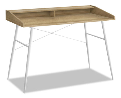 Bureau Jeremy 47,25 avec petite niche - Naturel|Bureau Jeremy de 47,25 po avec petite crédence - naturel