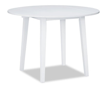 Bryn Drop-Leaf Dining Table, 42 Round - White | Table de salle à manger ronde Bryn de 42 po avec abattant - blanche