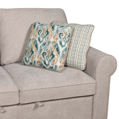 Canapé-lit sectionnel de droite Haven de Scott Living 4 pièces en tissu de chenille avec fauteuil long de rangement - gris