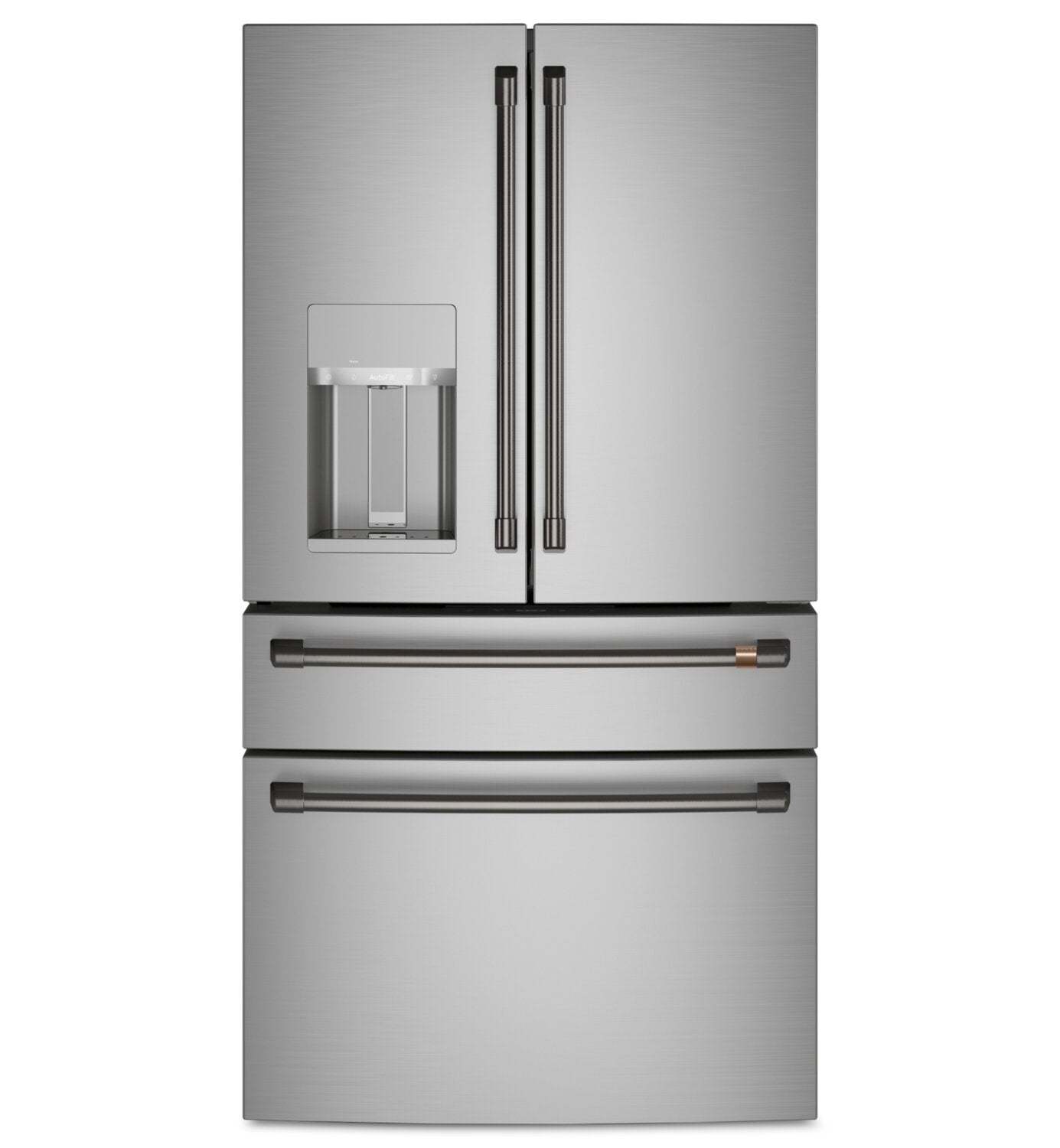 Café Ensemble de 4 poignées noires brossées pour réfrigérateur à portes françaises - CXQB4H4PNBT | Trousse de poignées Café 4 pièces noir brossé pour réfrigérateur à portes françaises - CXQB4H4PNBT | CXQB4HBT