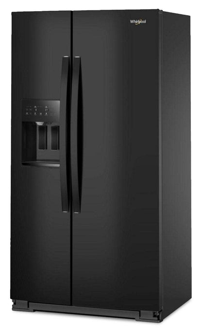 Réfrigérateur Whirlpool de 36 po et de 21 pi³ à compartiments juxtaposés - noir - WRSC5536RB | Whirlpool 36 21 Cu. Ft. Side-by-Side Refrigerator - Black - WRSC5536RB
