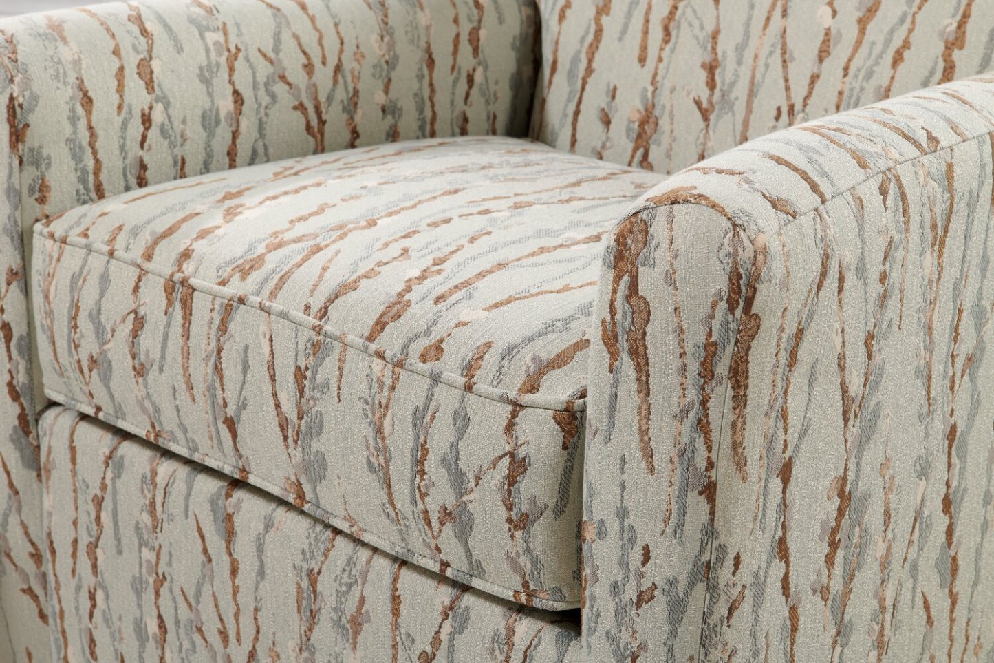 Fauteuil d’appoint pivotant personnalisable Sofa Lab de 31 po fabriqué au Canada en tissu - Mineral multicolore | SWIV1149