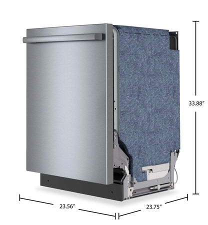 Bosch Lave-vaisselle encastrable série 500 24'' 44 dBA anti-traces de doigts en acier brossé - SHX65DM5N | Lave-vaisselle encastré Bosch de série 500 de 24 po de 44 dBA en acier brossé résistant aux traces de doigts - SHX65DM5N