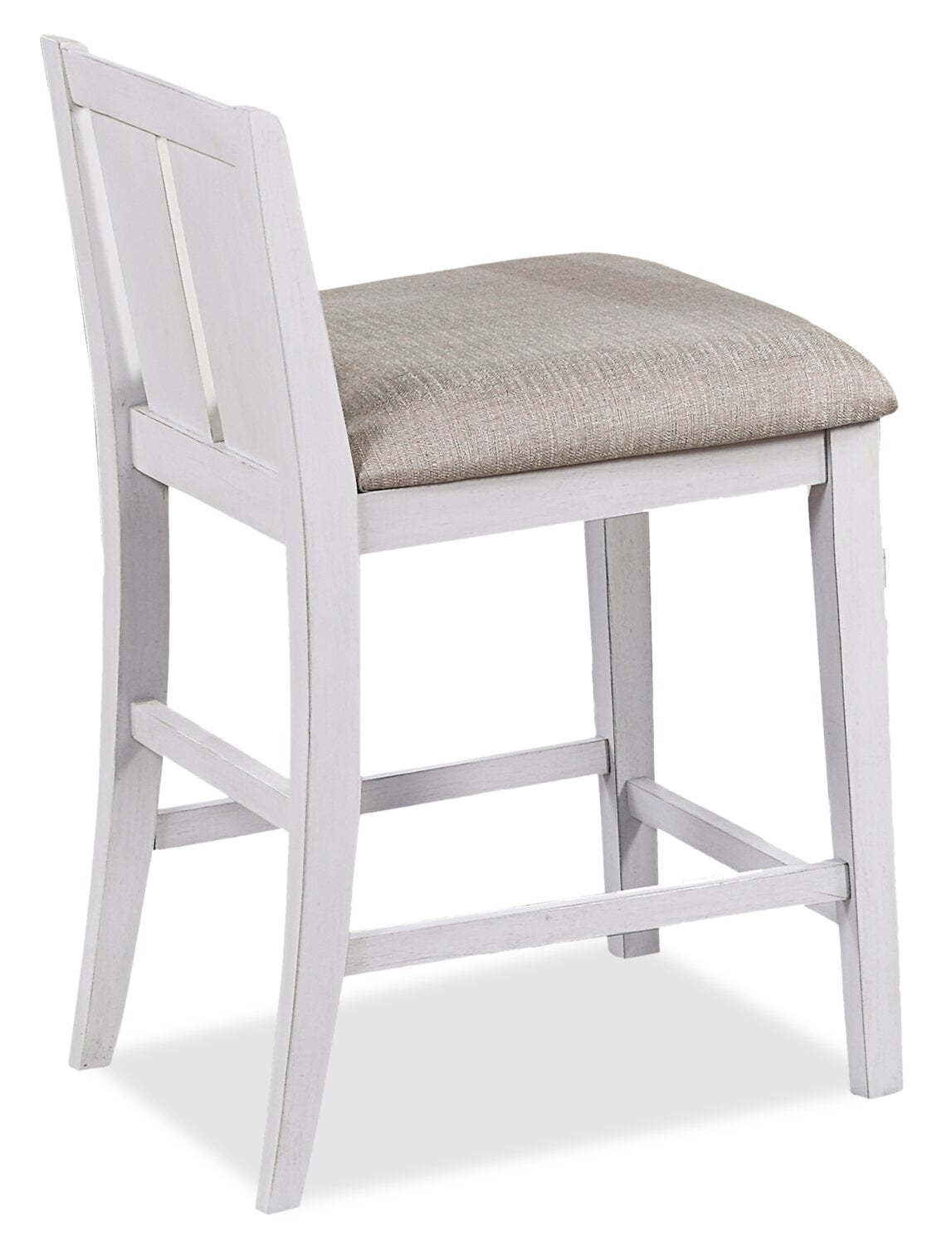 Lane 3pc Counter-Height Dining Set with Table & 2 Chairs, Built-in Shelves & USB, 36.5W - White | Ensemble de salle à manger Lane 3 pièces de hauteur comptoir avec table de 36,5 po (L), tablettes et port USB intégrées, et 2 chaises - blanc