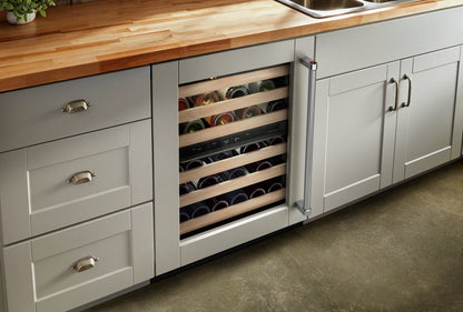 Réfrigérateur à vin KitchenAid de 24 po et de 5 pi³ sous le comptoir - panneau personnalisable - KUWL214KPA | KitchenAid 24 5 Cu. Ft. Undercounter Wine Refrigerator - Panel Ready - KUWL214KPA