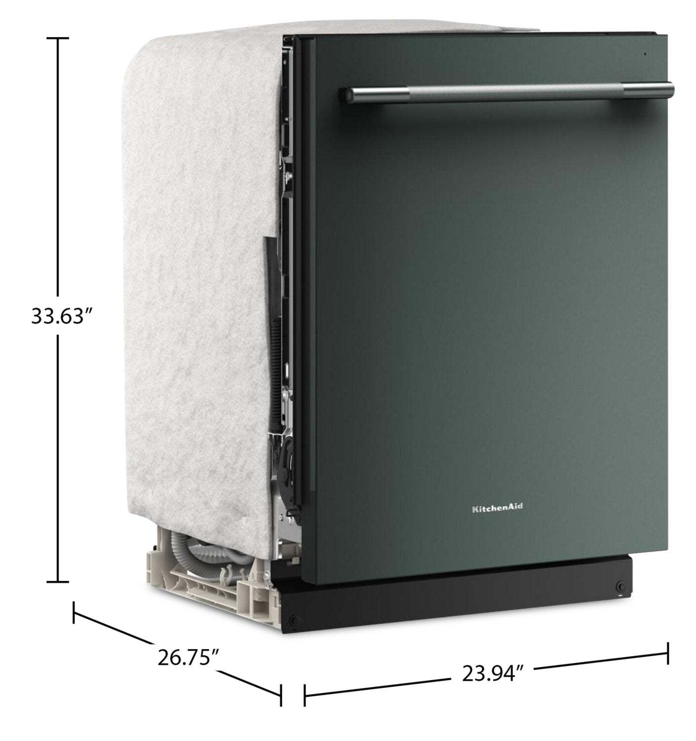 Lave-vaisselle KitchenAid de 24 po et de 41 dBA avec 3e panier à jets - genièvre - KDTS324SJP