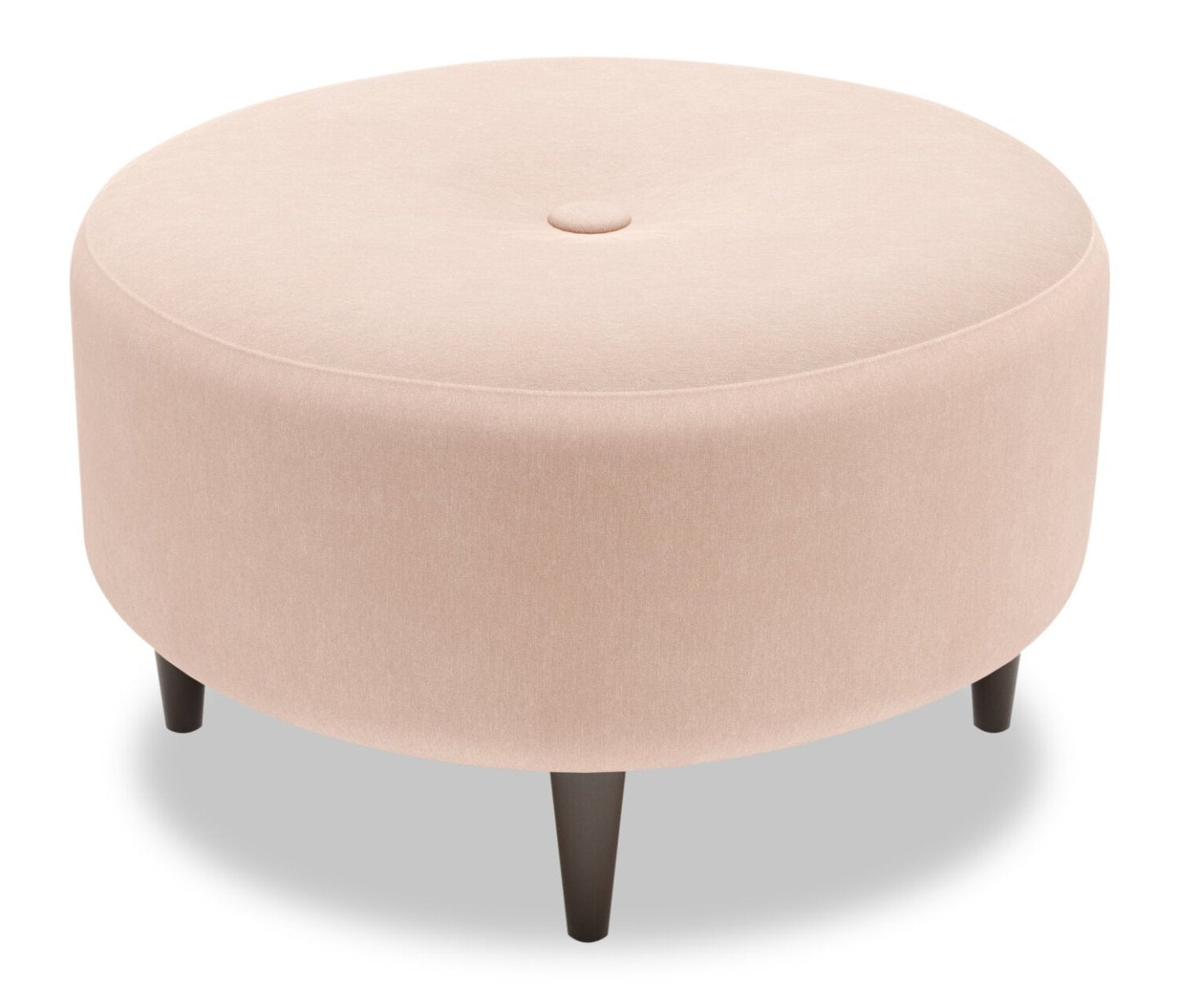 Fabriqué au Canada Sofa Lab personnalisable Pouf The Curve 31 en tissu d'apparence lin - Pax Rose Rose | Pouf The Curve de Sofa Lab de 31 po fabriqué au Canada en tissu d'apparence lin - rose Pax Rose | CURV3249