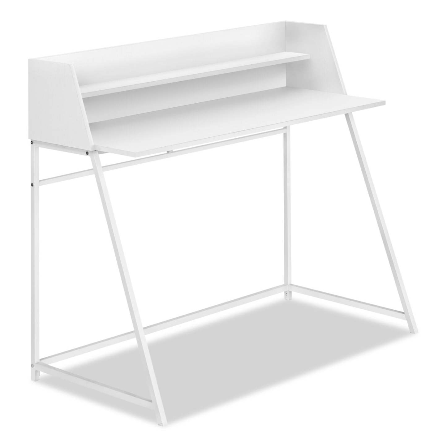 Bureau Lawson 47.25 avec petite niche - Blanc|Bureau Lawson de 47,25 po avec petite crédence - blanc