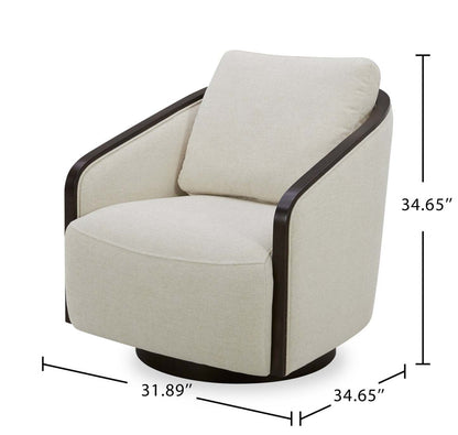 Fauteuil d'appoint pivotant Dolce - Taupe | Fauteuil d'appoint pivotant Dolce - taupe | DOLCTPAC