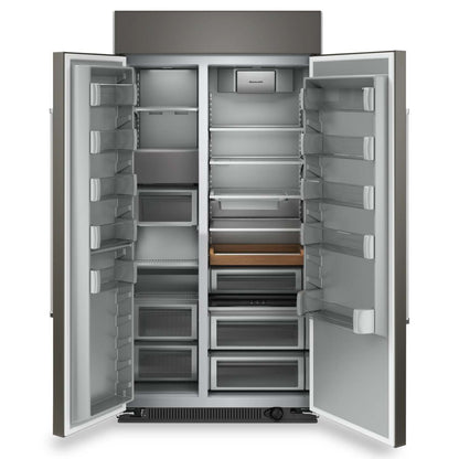 Réfrigérateur KitchenAid de 25,5 pi³ et de 42 po à compartiments juxtaposés - panneau personnalisable - KBSN702MPA
