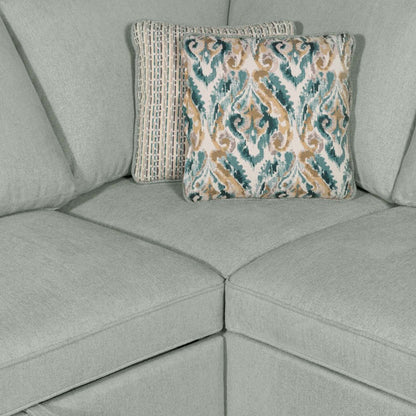 Canapé lit sectionnel de gauche Haven de Scott Living 3 pièces en tissu chenille avec fauteuil long de rangement - bleu écume de mer