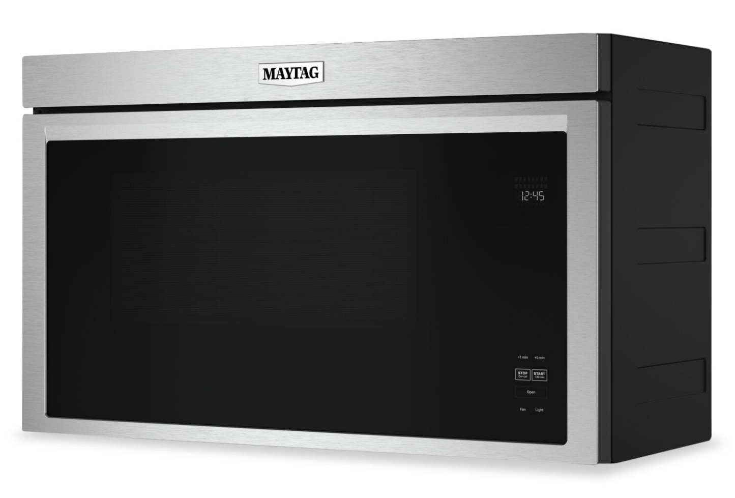 Maytag 1,1 Cu. Fort. Micro-ondes encastré avec 900 watts de cuisson – Résistant aux empreintes digitales… | Quatre à micro-ondes à hotte intégrée Maytag de 1,1 pi³ à installation affleurée avec cuisson à 900 W …