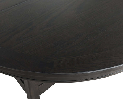 Table de salle à manger à hauteur de comptoir Dena avec rallonge de 42 à 60 W, ronde - Gris | Table de salle à manger ronde Dena de 42 po à 60 po (L) de hauteur comptoir et avec rallonge - grise