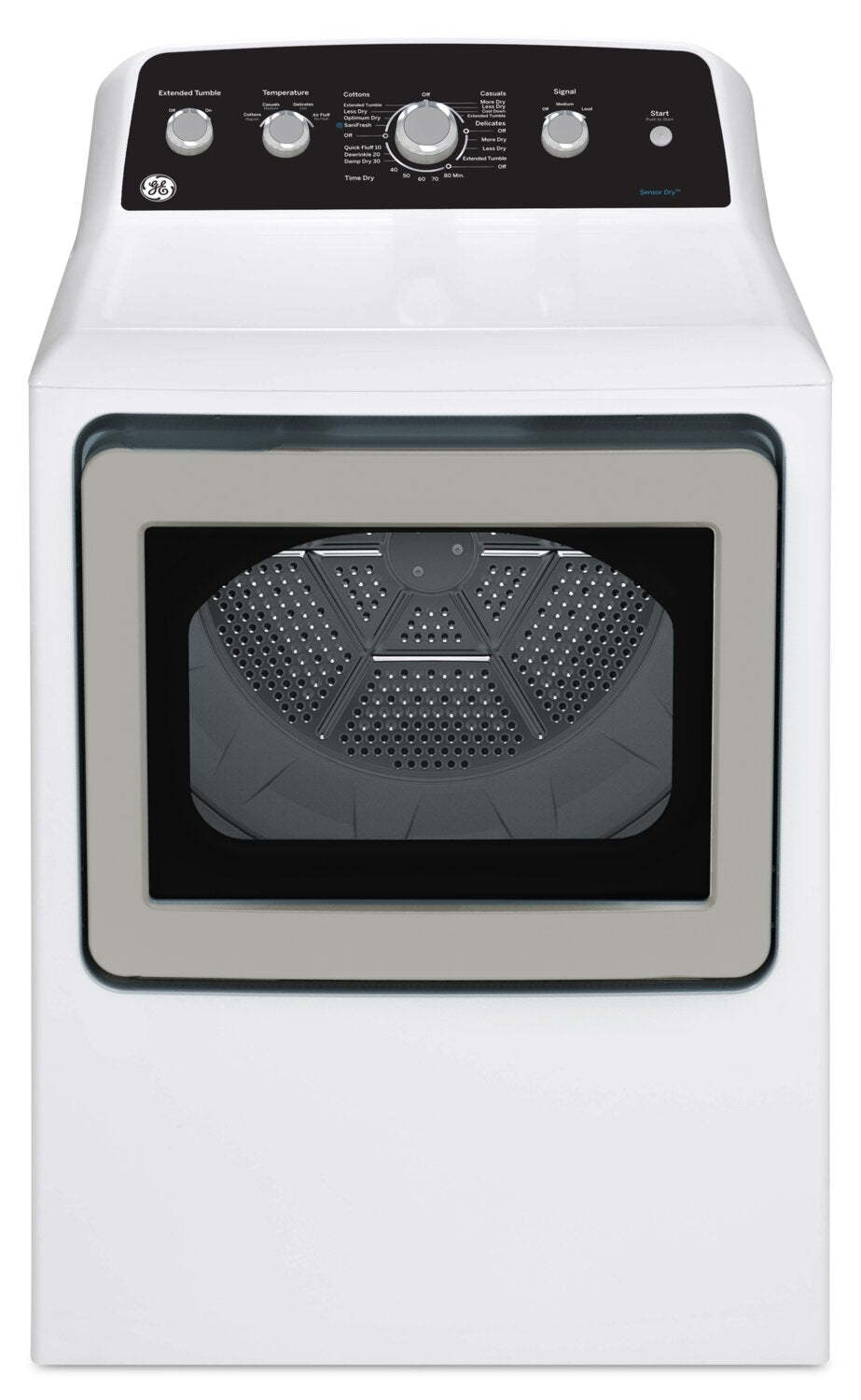 GE 7.2 Cu. Ft. Electric Dryer with SaniFresh Cycle – White - GTD49EBMRWS | Sécheuse électrique GE de 7,2 pi³ avec cycle SaniFresh - blanche - GTD49EBMRWS