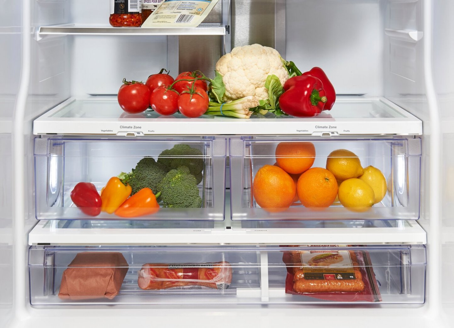 Réfrigérateur Profile de 30 20,8 pi³ à portes françaises - blanc - PNE21NGLKWW | Profil 30 20,8 Cu. Fort. Réfrigérateur à portes françaises - Blanc - PNE21NGLKWW