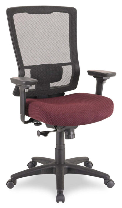 Tempur-Pedic Remy 26,8” Office Chair - Burgundy with Mesh Back | Chaise de bureau Remy de Tempur-Pedic de 26,8 po - bourgogne avec dossier en maille