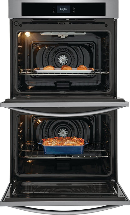 Four mural double électrique Frigidaire de 5,3/5,3 pi³ et de 30 po avec convection à ventilateur - acier inoxydable - FCW… | Frigidaire 30 5.3/5.3 Cu. Ft. Electric Double Wall Oven with Fan Convection - Stainless Steel - FCW…