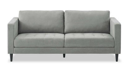 Canapé en tissu Metro 78 avec coussins de siège capitonnés et coussins de dossier réversibles - Gris | Canapé Metro de 78 po en tissu avec coussins de siège capitonnés et coussins de dossier réversibles - gris