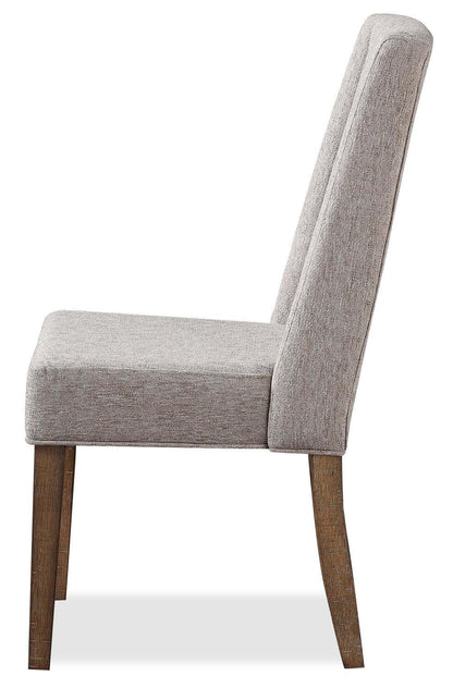 Chaise de salle à manger en cèdre avec tissu en polyester, bois de pin - Beige | Chaise de salle à manger Cèdre en tissu de polyester et en pin - beige