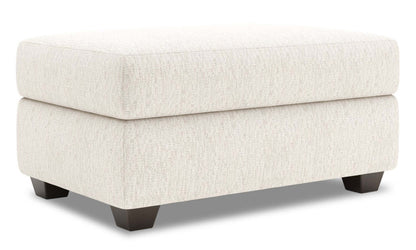 Fabriqué au Canada Pouf de rangement personnalisable The Trunk 39 en tissu de chenille - Beige de luxe Sable | Pouf de rangement The Trunk de Sofa Lab de 39 po fabriqué au Canada en tissu chenille - beige de luxe Sable | TRUN3093