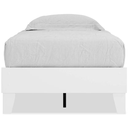 Lit plateforme Wolf pour enfants, blanc - taille simple | Lit plateforme Wolf pour enfants, blanc - format lit simple