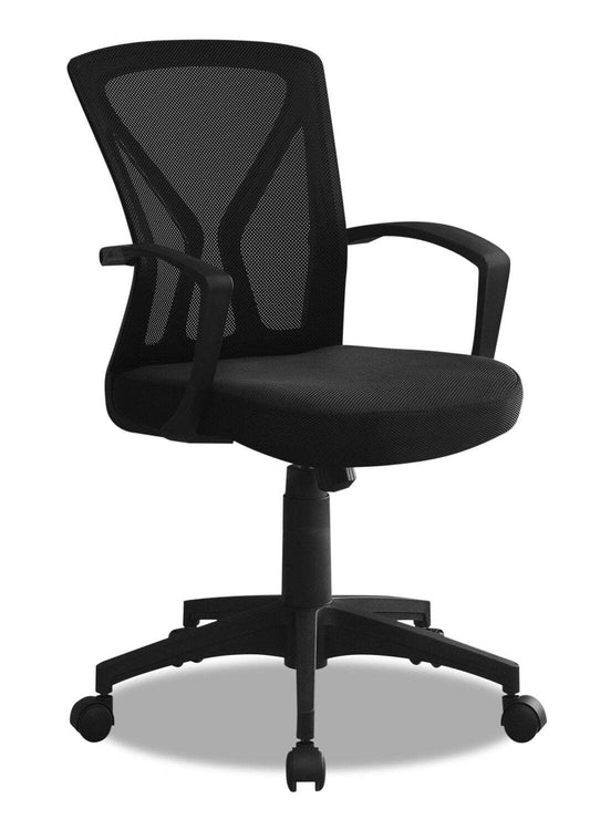 Dominic 23.5 Office Chair with Mesh Back - Noir|Chaise de bureau Dominic de 23,5 po avec dossier en maille - noire