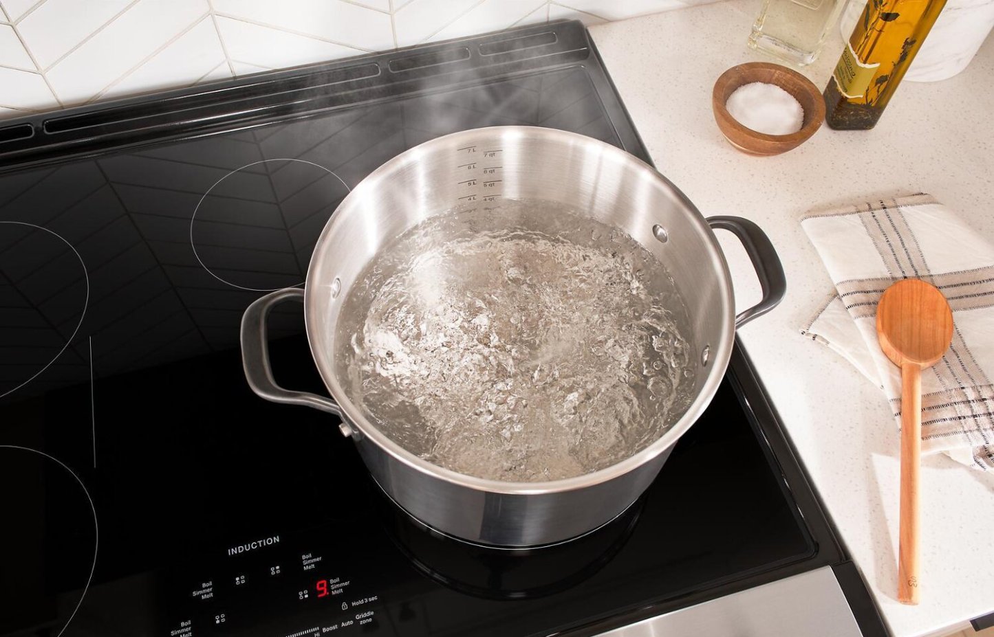 Whirlpool 6,4 pi3 Cuisinière à induction avec friture à air sans préchauffage - acier inoxydable - WSIS5030RZ | Cuisinière à induction Whirlpool de 6,4 pi3 avec friture à air sans préchauffage - acier inoxydable - WSIS5030RZ | SMSI503Z