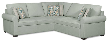 Scott Living Haven 2-Piece Right-Facing Chenille Fabric Sectional - bleu écume de mer | Sofa sectionnel de droite Haven de Scott Living 2 pièces en tissu de chenille - bleu écume de mer