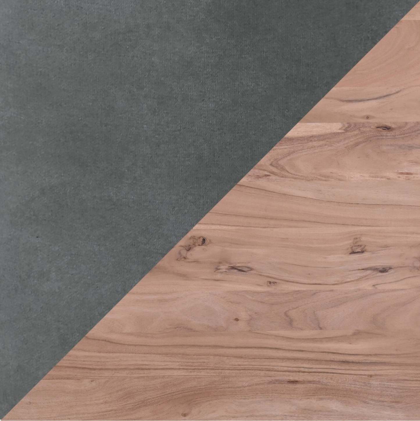 Ensemble de salle à manger 5 pièces Miya avec table et 4 chaises, Live Edge, bois d'acacia, métal, 60 W - Charbon | Ensemble de salle à manger Miya 5 pièces avec table de 60 po et 4 chaises, bordure Live Edge, en bois d'acacia et métal - anthracite