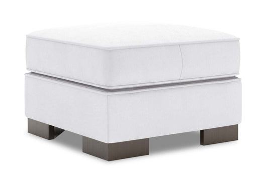 Fabriqué au Canada Canapé personnalisable Lab Track 24 en tissu d'apparence lin - Pax blanc glace | Pouf Track de Sofa Lab de 24 po fabriqué au Canada en tissu d'apparence lin - blanc Pax Ice | TR803449