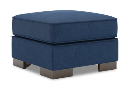 Fabriqué au Canada Canapé personnalisable Lab Track 24 en tissu d'apparence lin - Pax bleu marine | Pouf Track de Sofa Lab de 24 po fabriqué au Canada en tissu d'apparence lin - bleu Pax Navy | TR803149